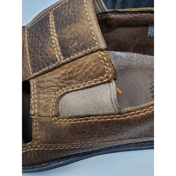 TIMBERLAND BROWN LEATHER SLIP ON CLOSED TOE SHOES COMFORT MEN SIZE 8M - Picture 12 of 14